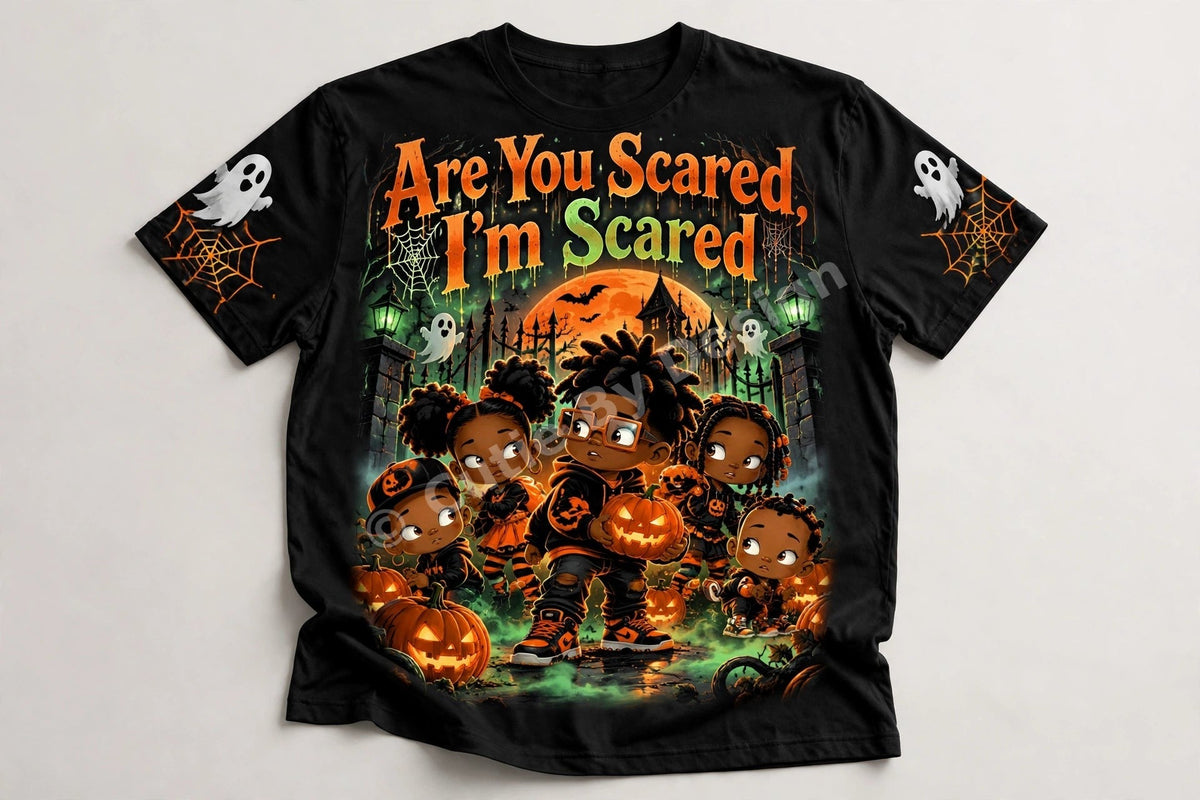 Are You Scared I'm Scared Halloween Tee – Pumpkin Patch Crew