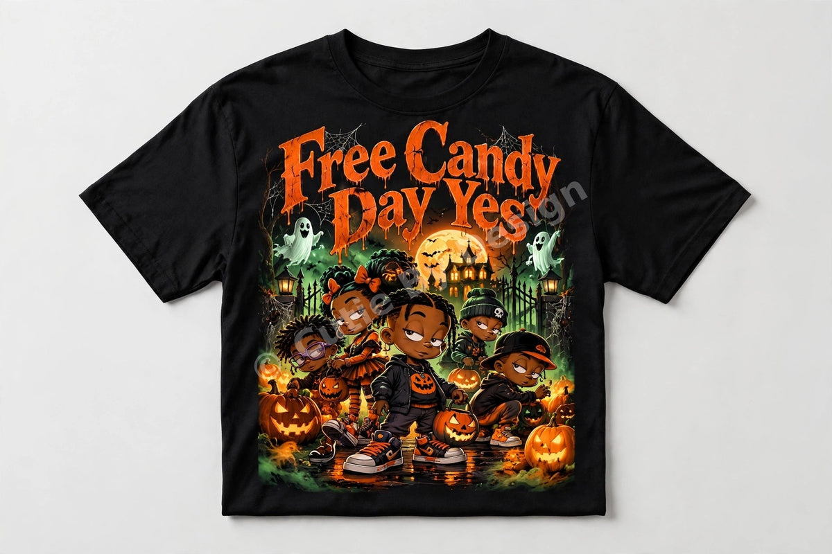 Free Candy Day Yes Halloween Tee – Pumpkin Patch Crew