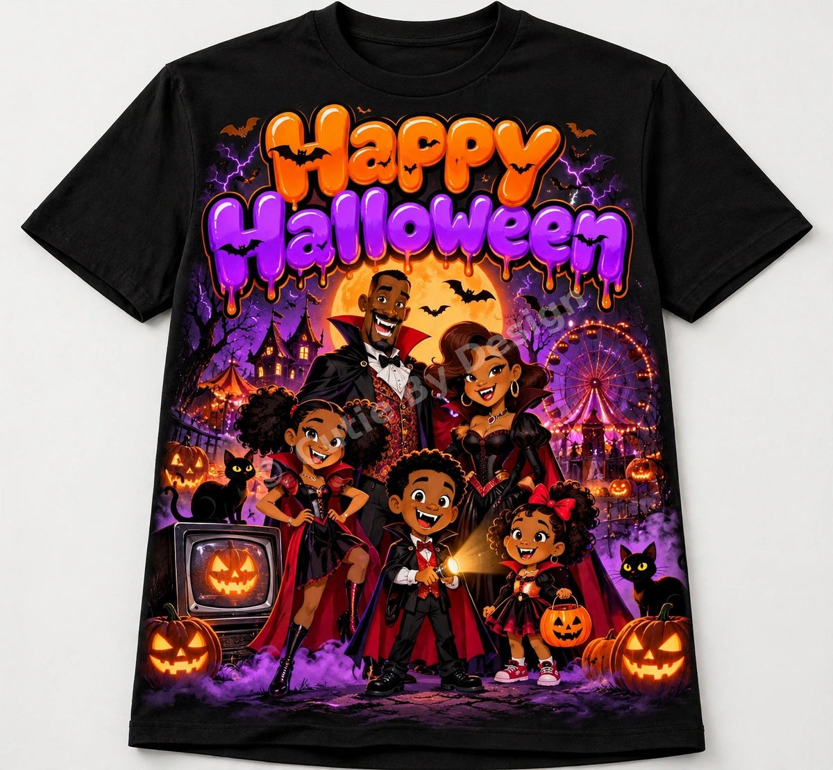 Happy Halloween Tee – Vampire Family